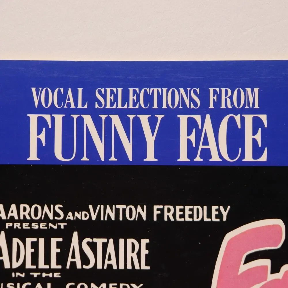 Funny Face Vocal Selections Songbook Sheet Music Score 1927 Astaire Rogers
